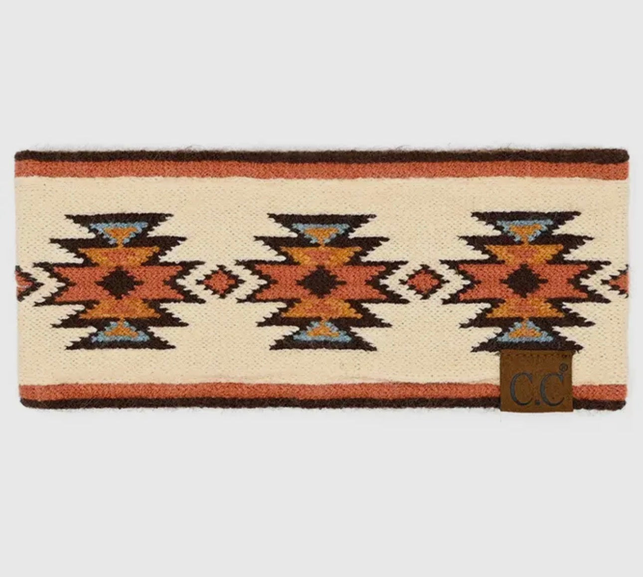 Beige Aztec C.C. Headband