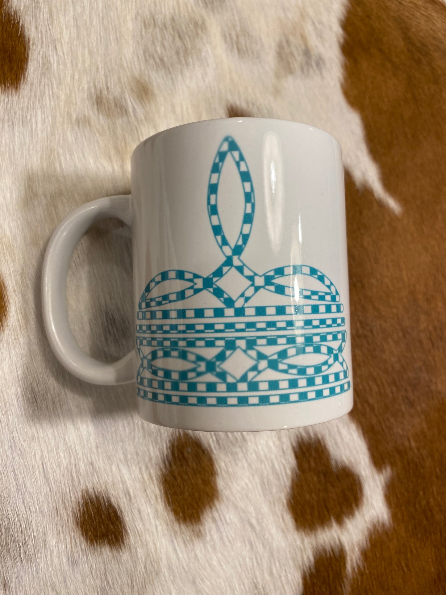 Checkered Boot Stitch Coffee Mug