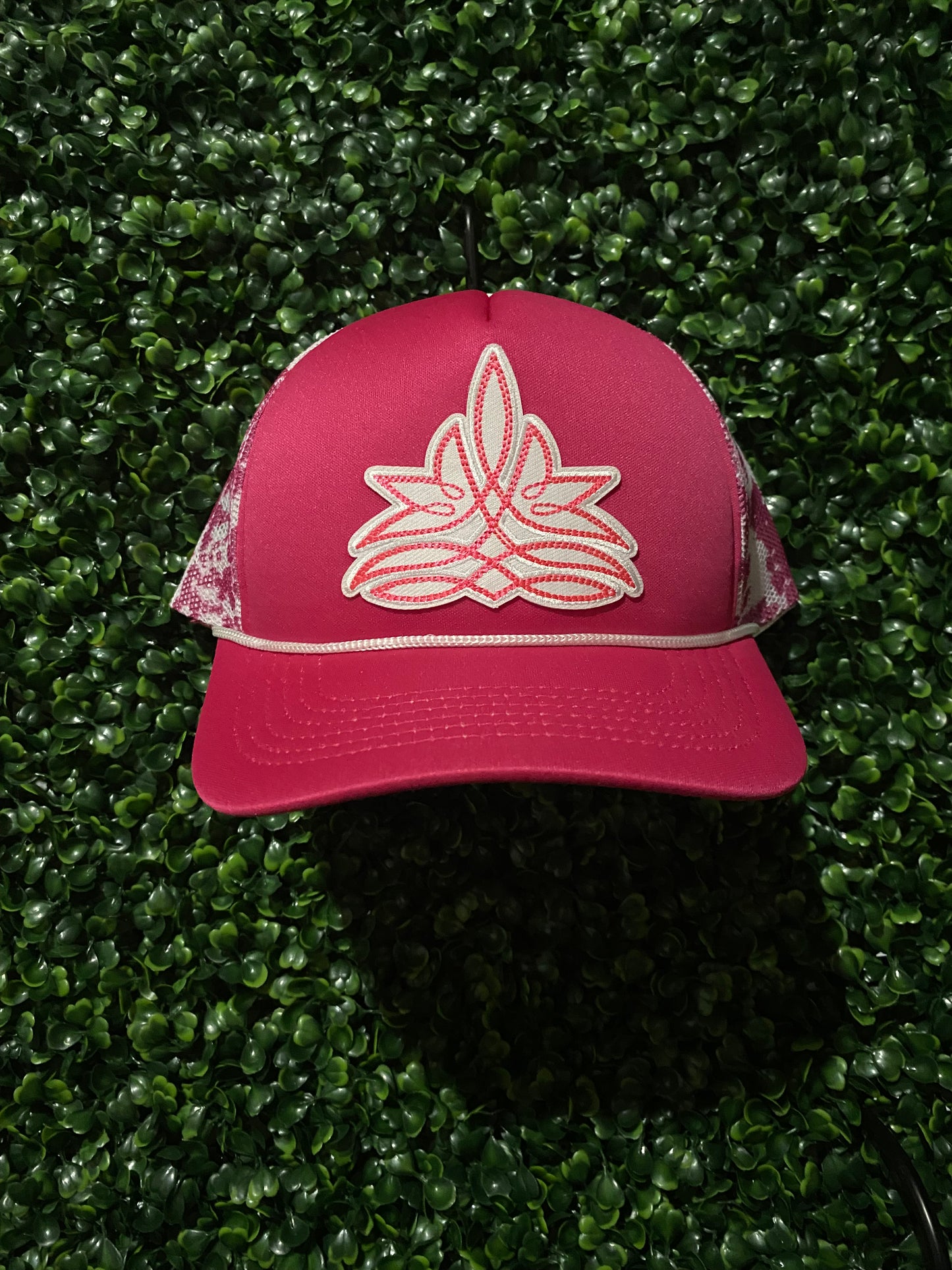 Pink Boot Stitch Hat