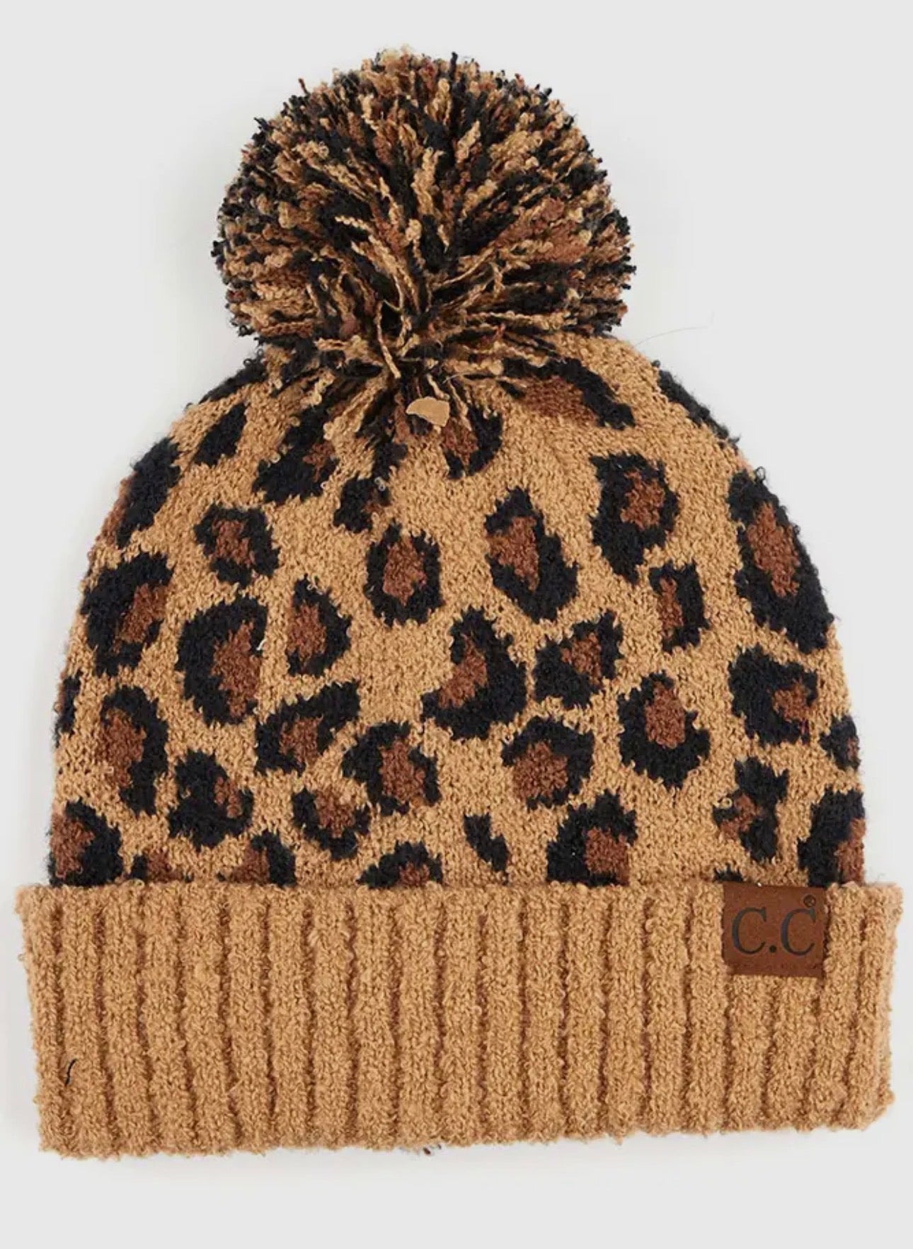 Brown Cheetah C.C. Beanie