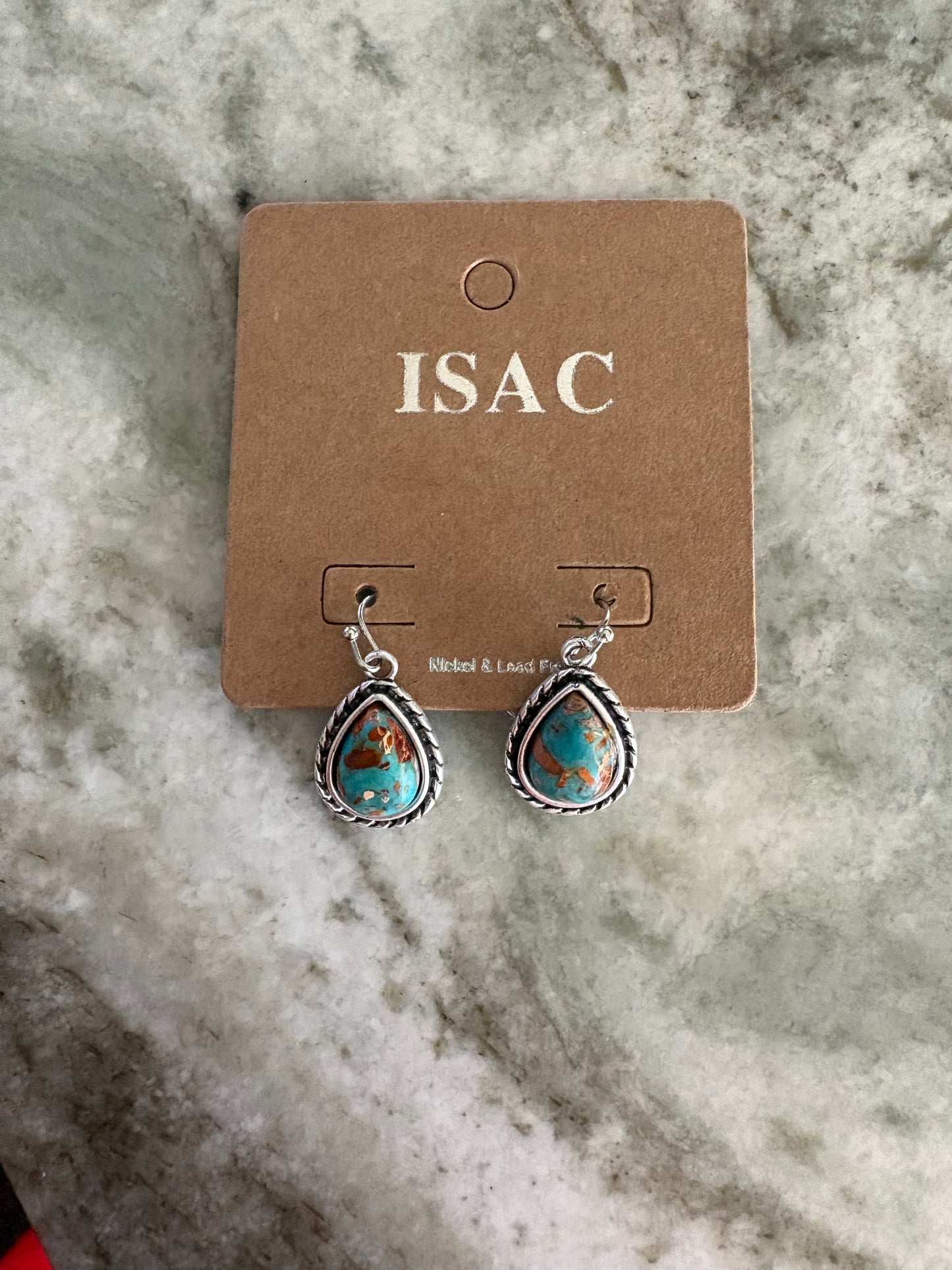 Orange & Turquoise Dangle Earrings