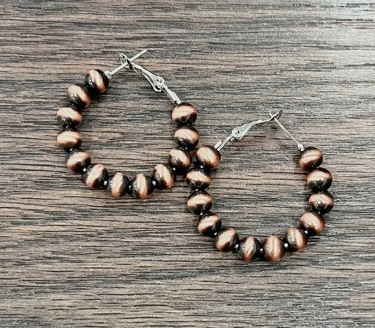 Small Copper Hoop Earrings