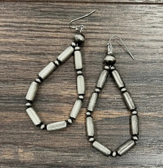 Cylindrical Navajo Bead Earrings