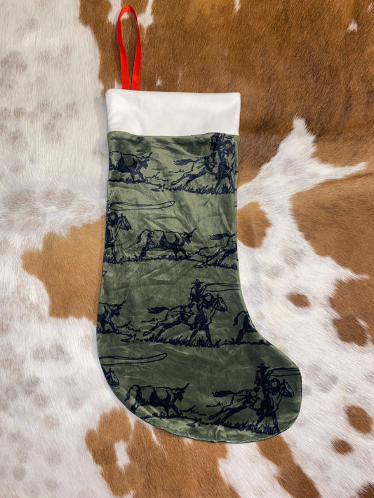 Green Cowboy Stocking