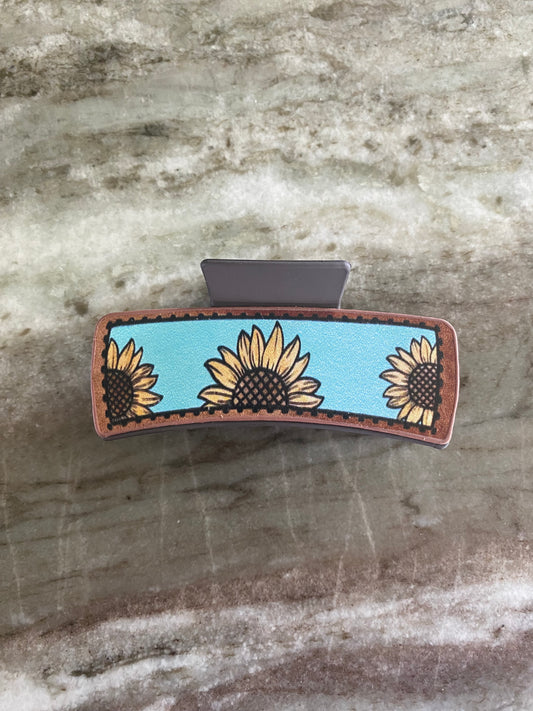 Blue Sunflower Clip