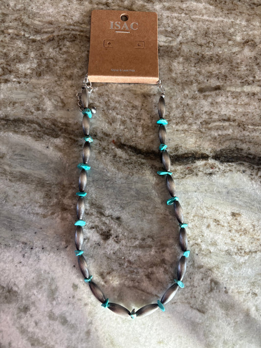 Elongated Navajo Pearl Necklace