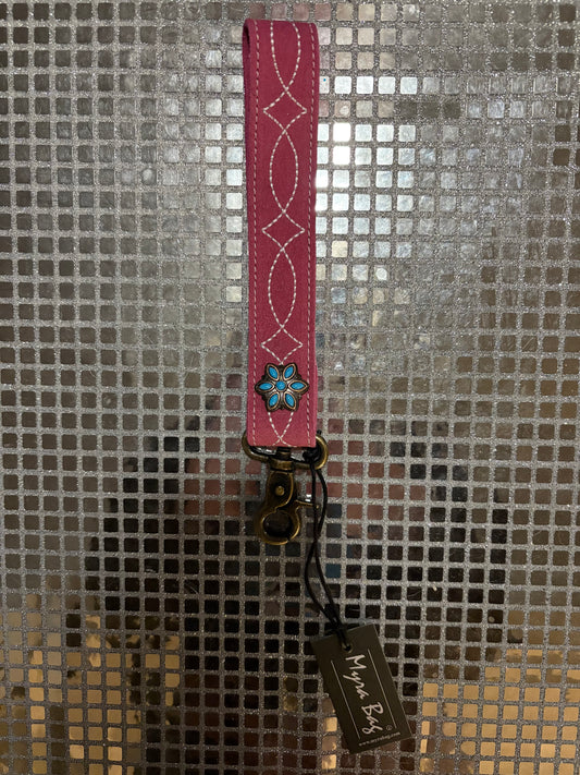 Pink Stitch Key Fob