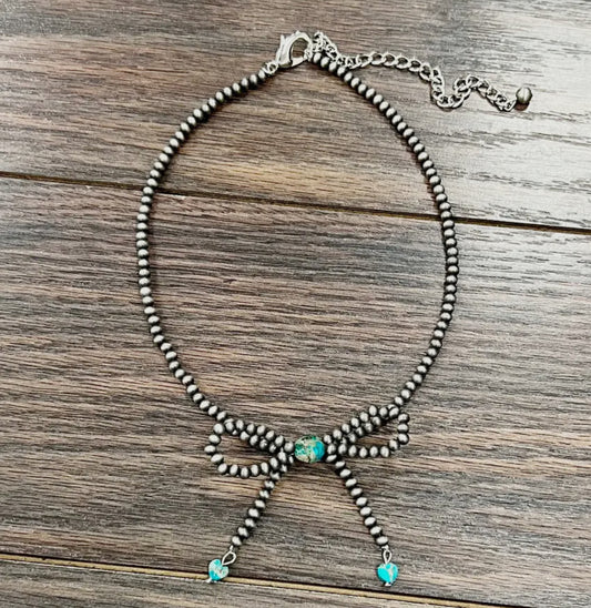 Navajo Bead Bow Necklace