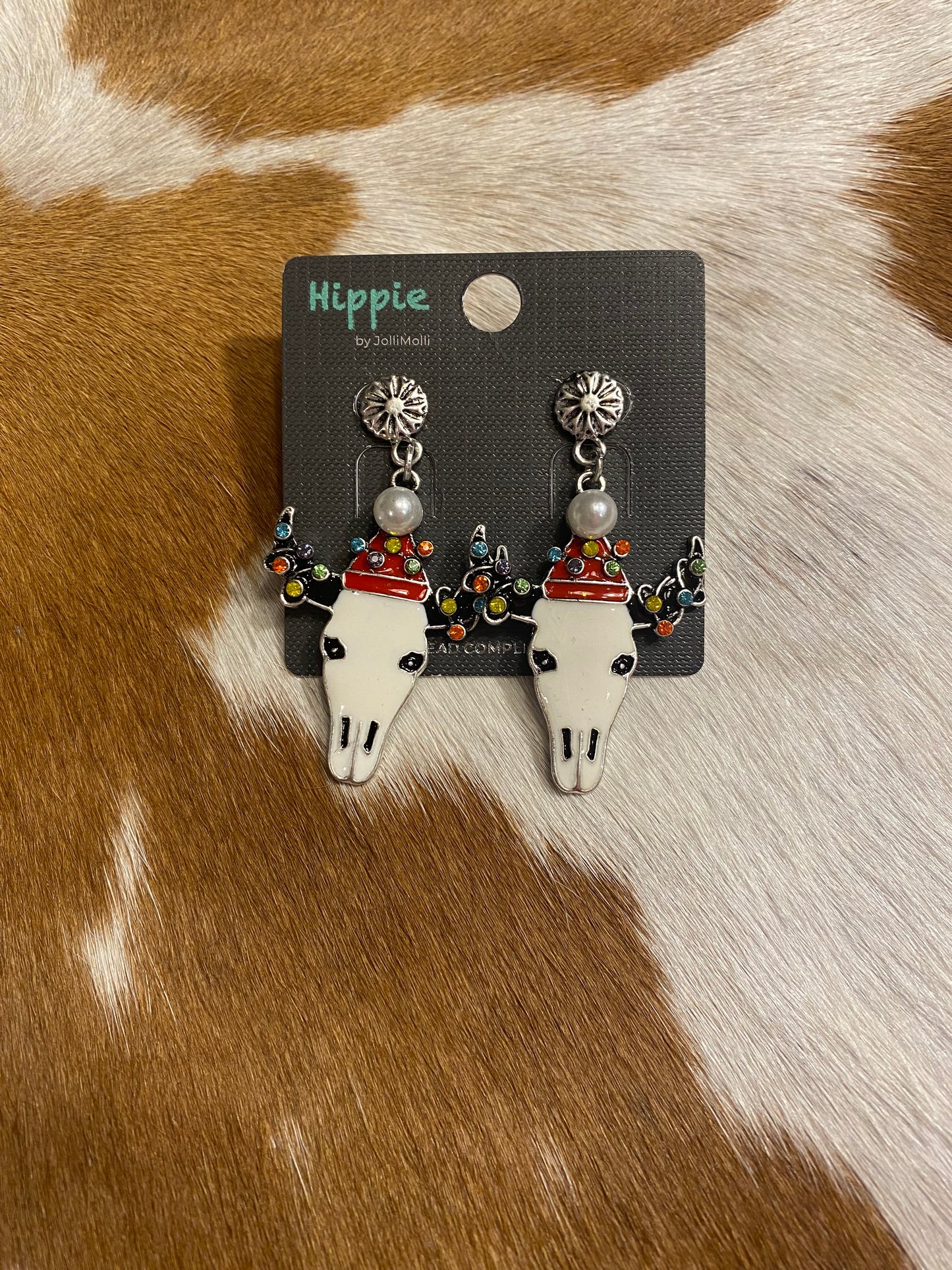 Christmas Steer Earrings