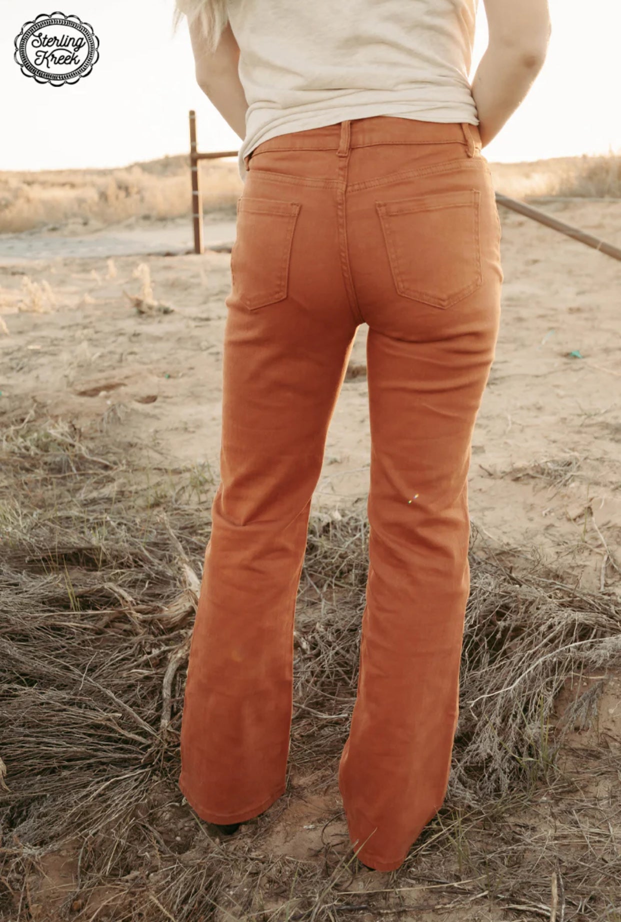 Rust Bootcut Jeans