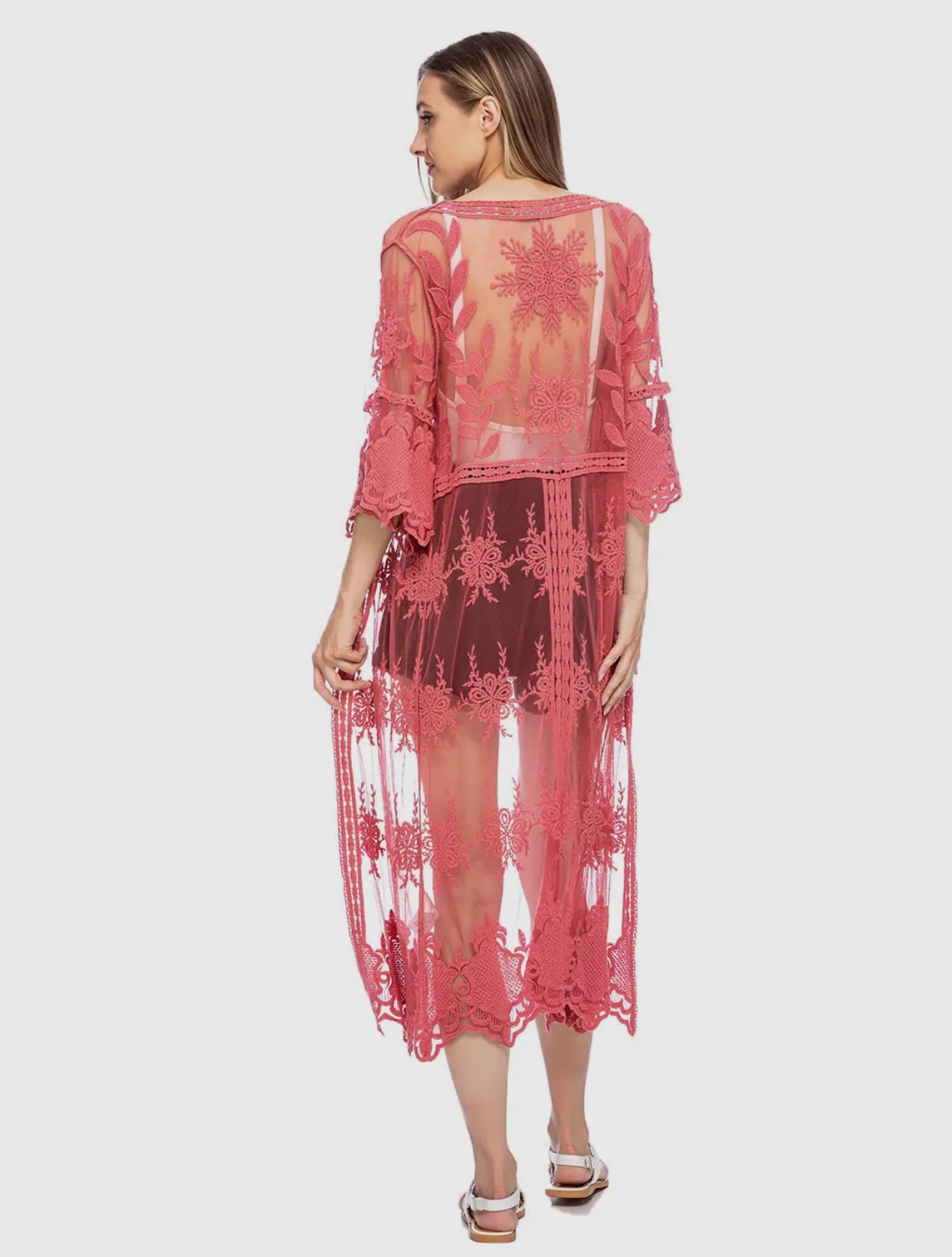 Rose Lace Kimono