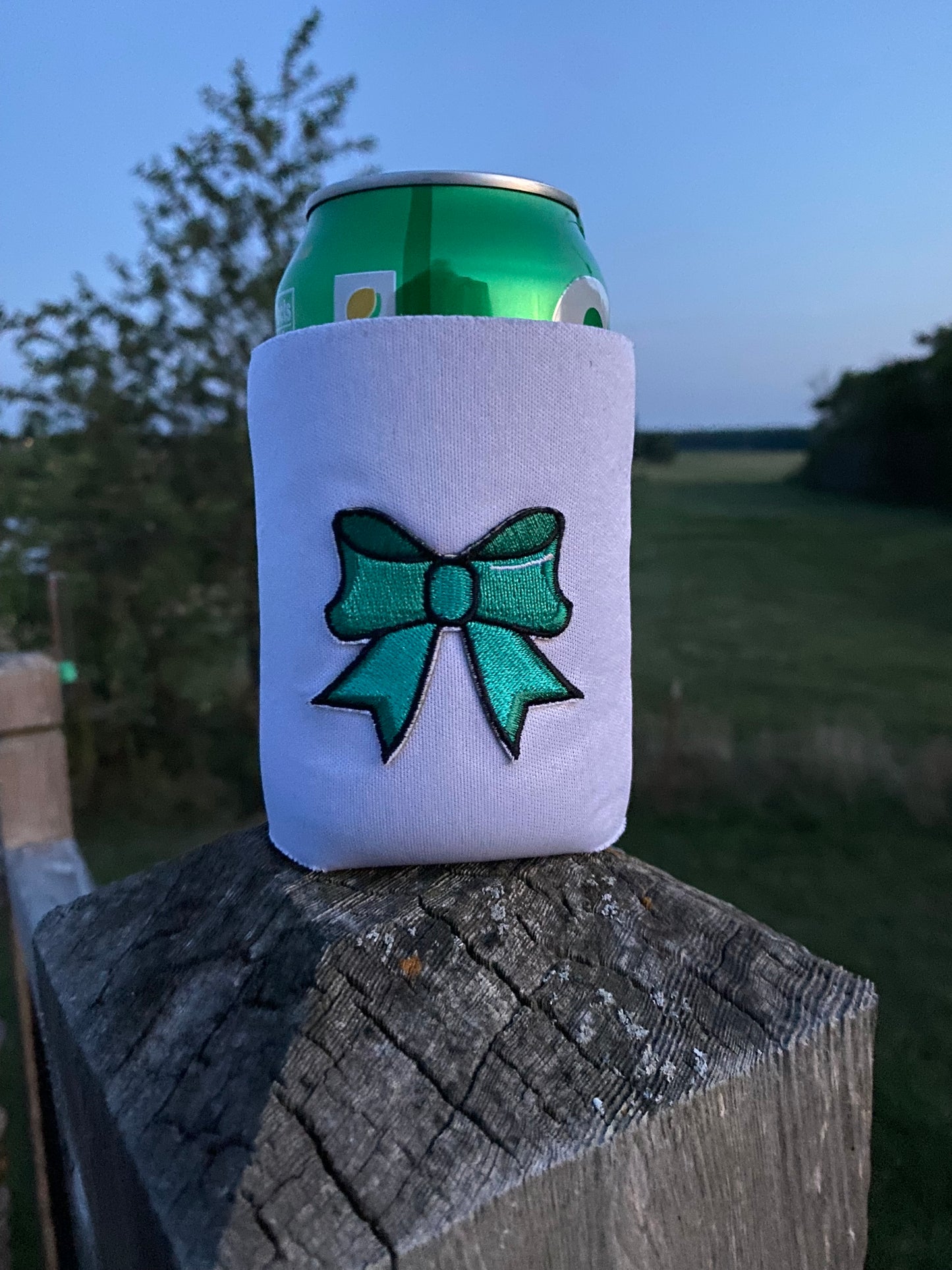 Teal Bow Koozie