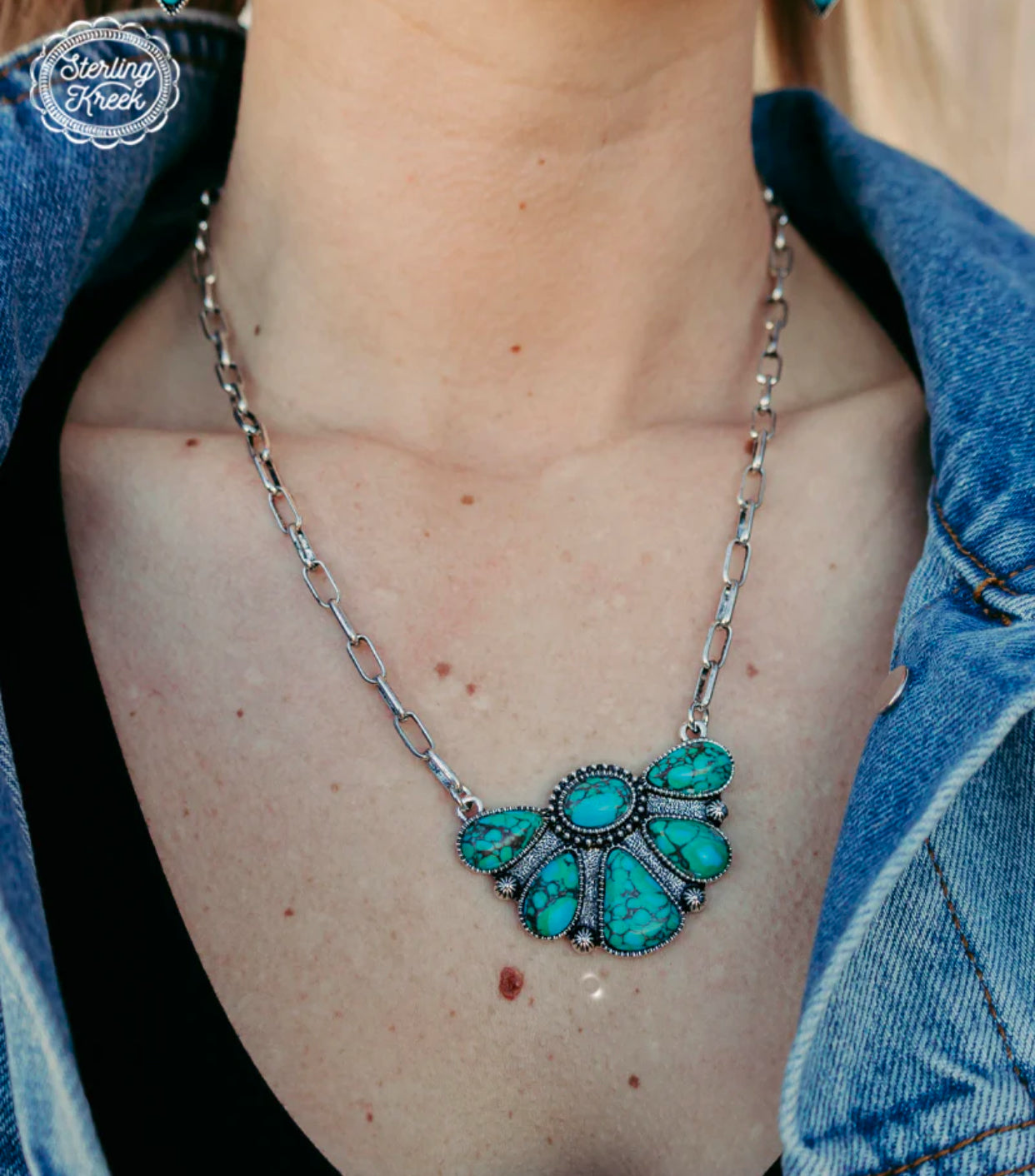 Turquoise Tombstone Necklace