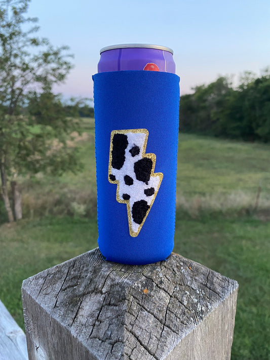 Cow Lighting Bolt Koozie