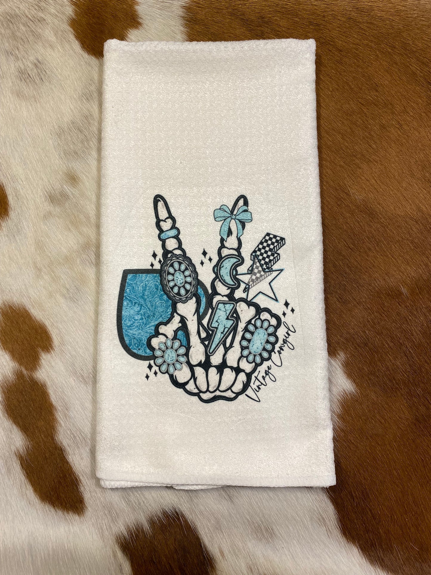 Skeleton Hand Kitchen Towel