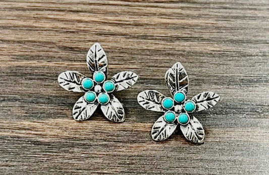 Turquoise Daisy Earrings
