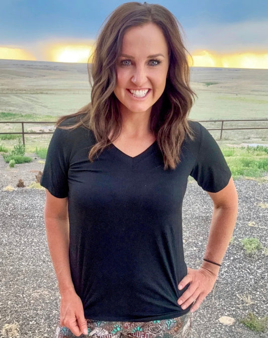 Black Simple Sterling Top