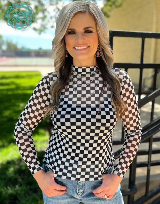 Around The Track Mesh Top