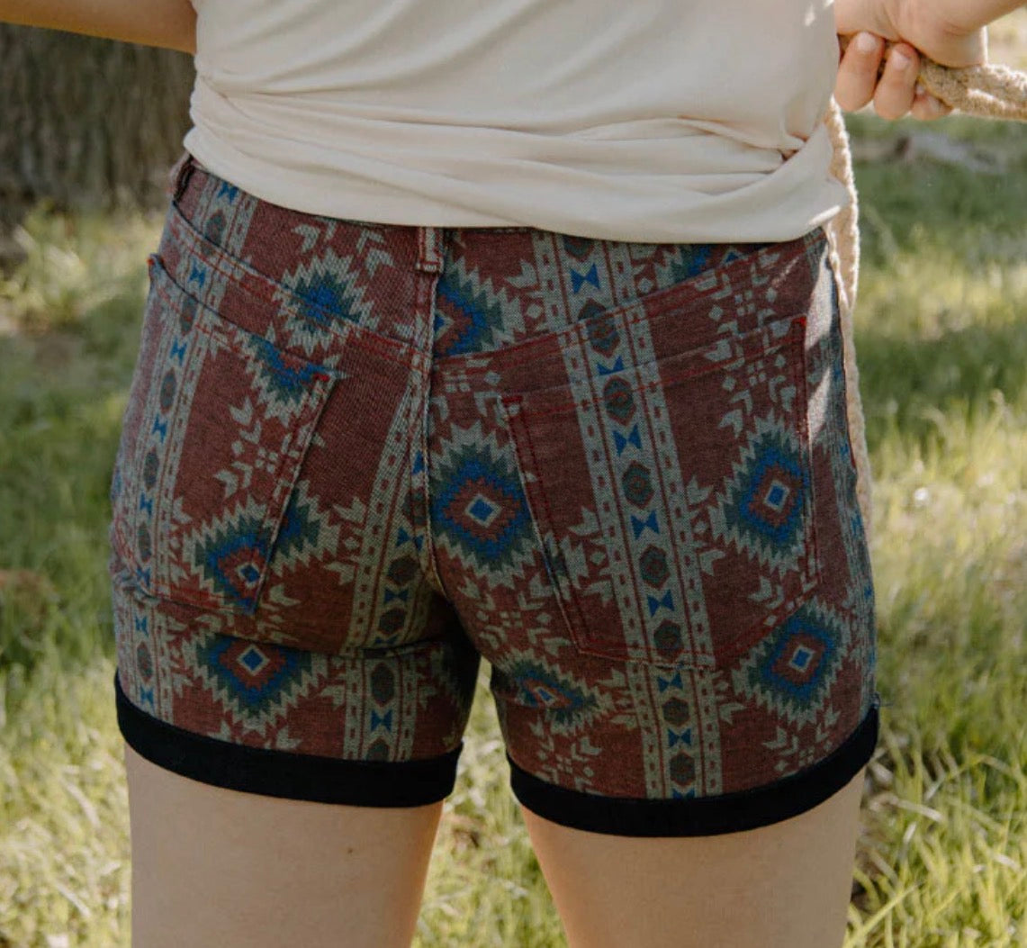 Aztec Jean Shorts