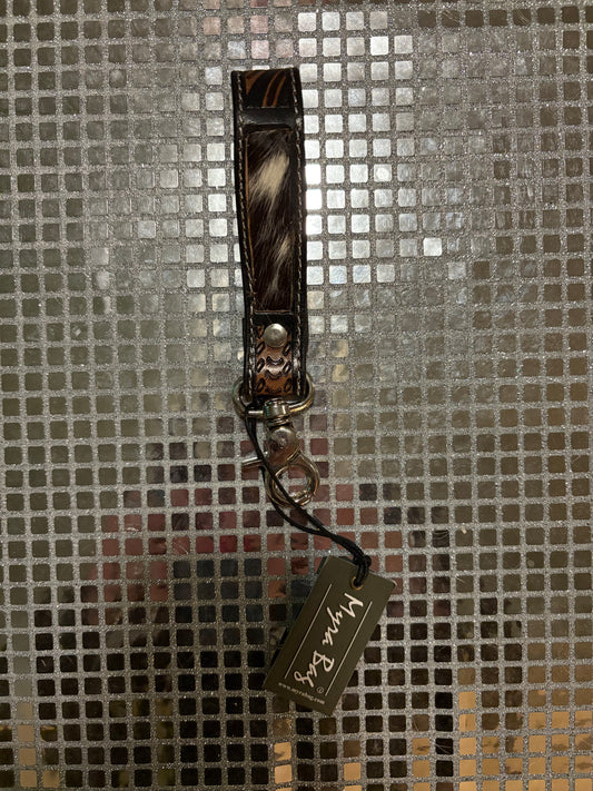 Black Cowhide Key Fob