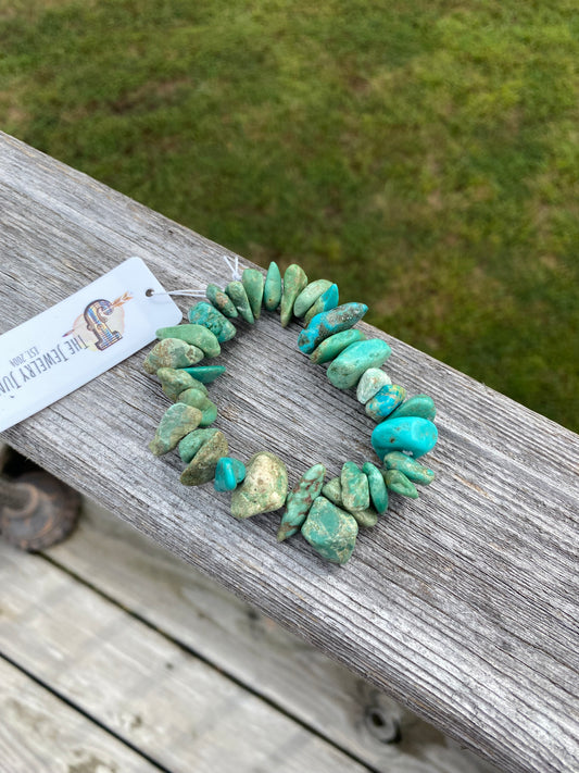 Stretchy Natural Turquoise Bracelet