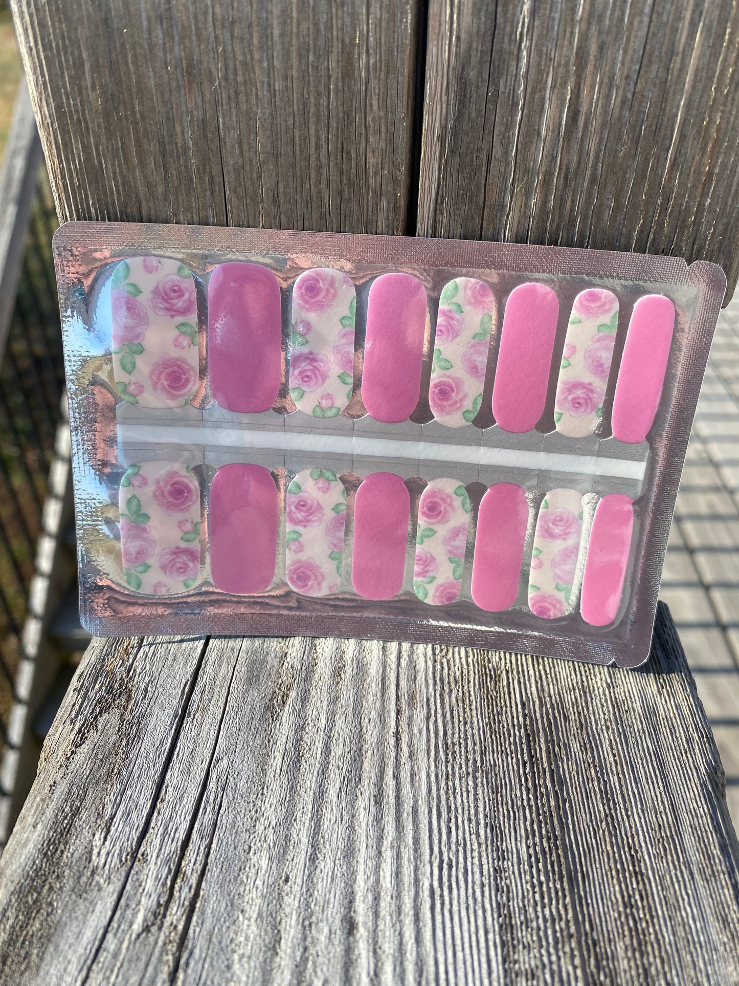 Pink Rose Press On Nails