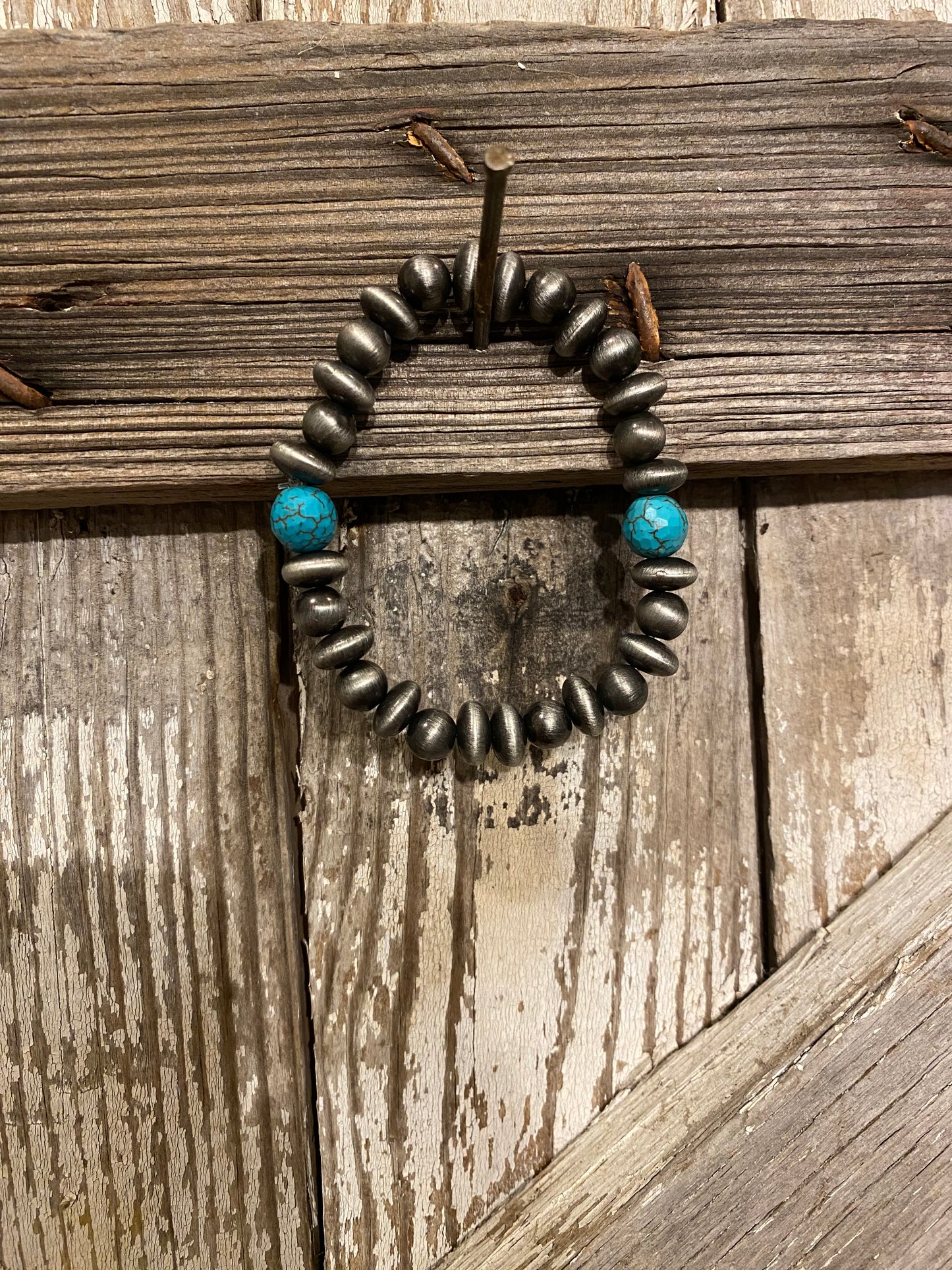 Medium Navajo & Turquoise Bracelet