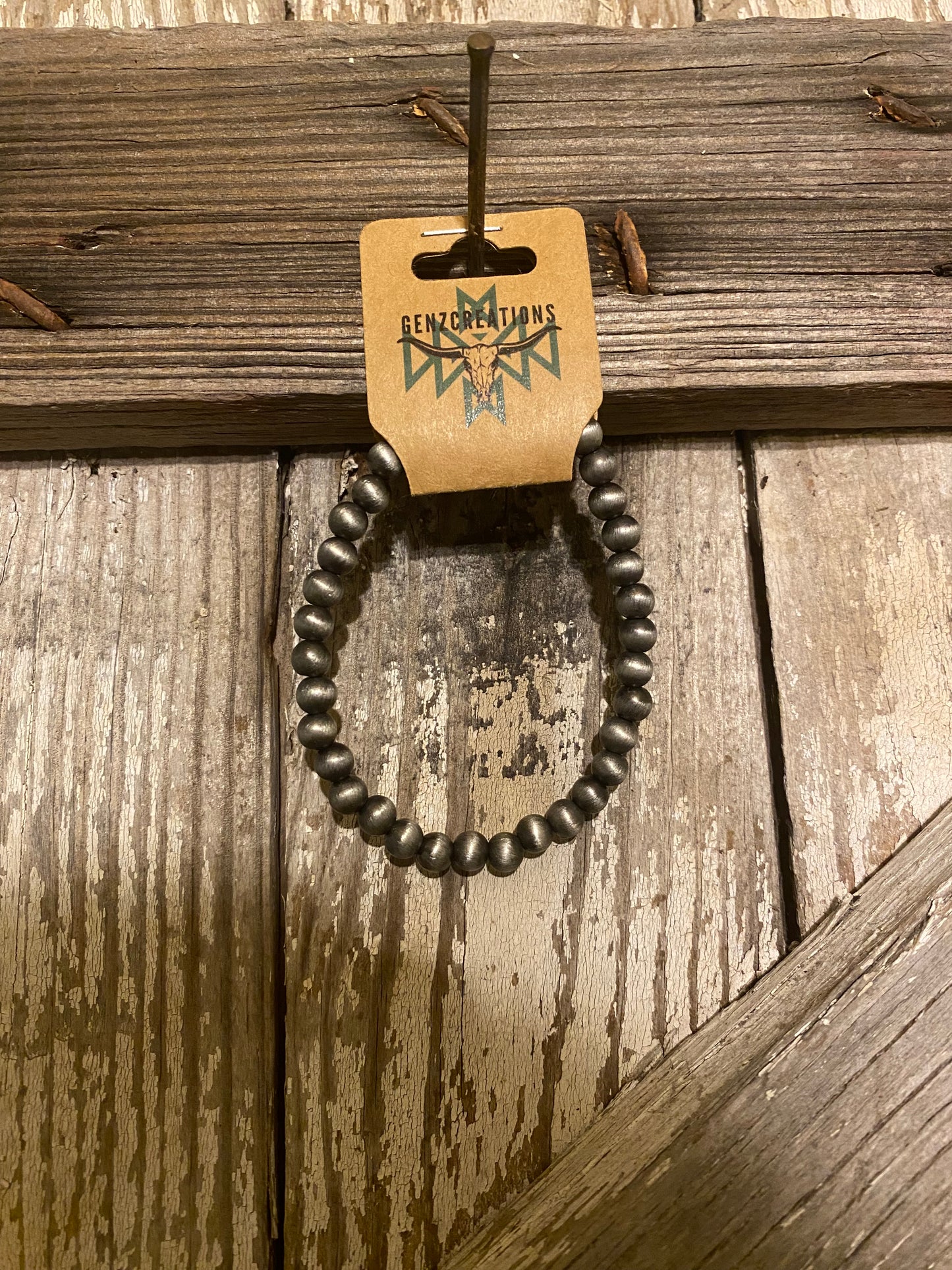 6mm Navajo Peal bracelet