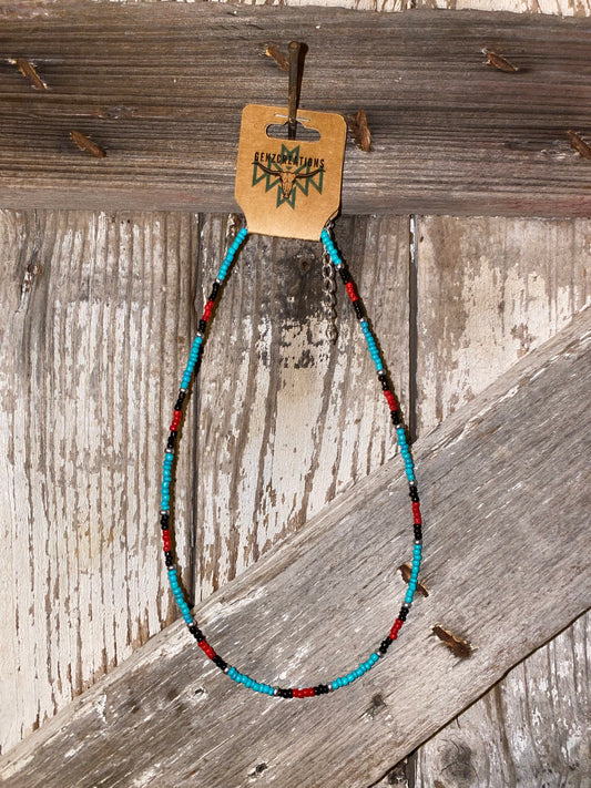 Red & Turquoise Necklace