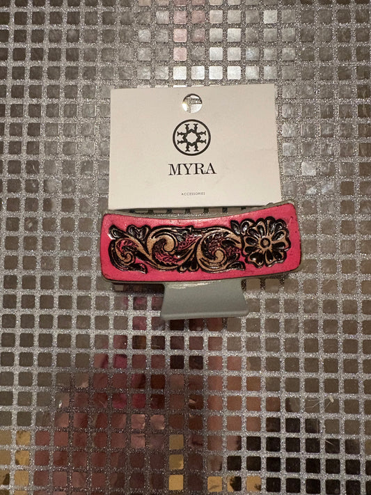 Hot Pink Tooled Claw Clip