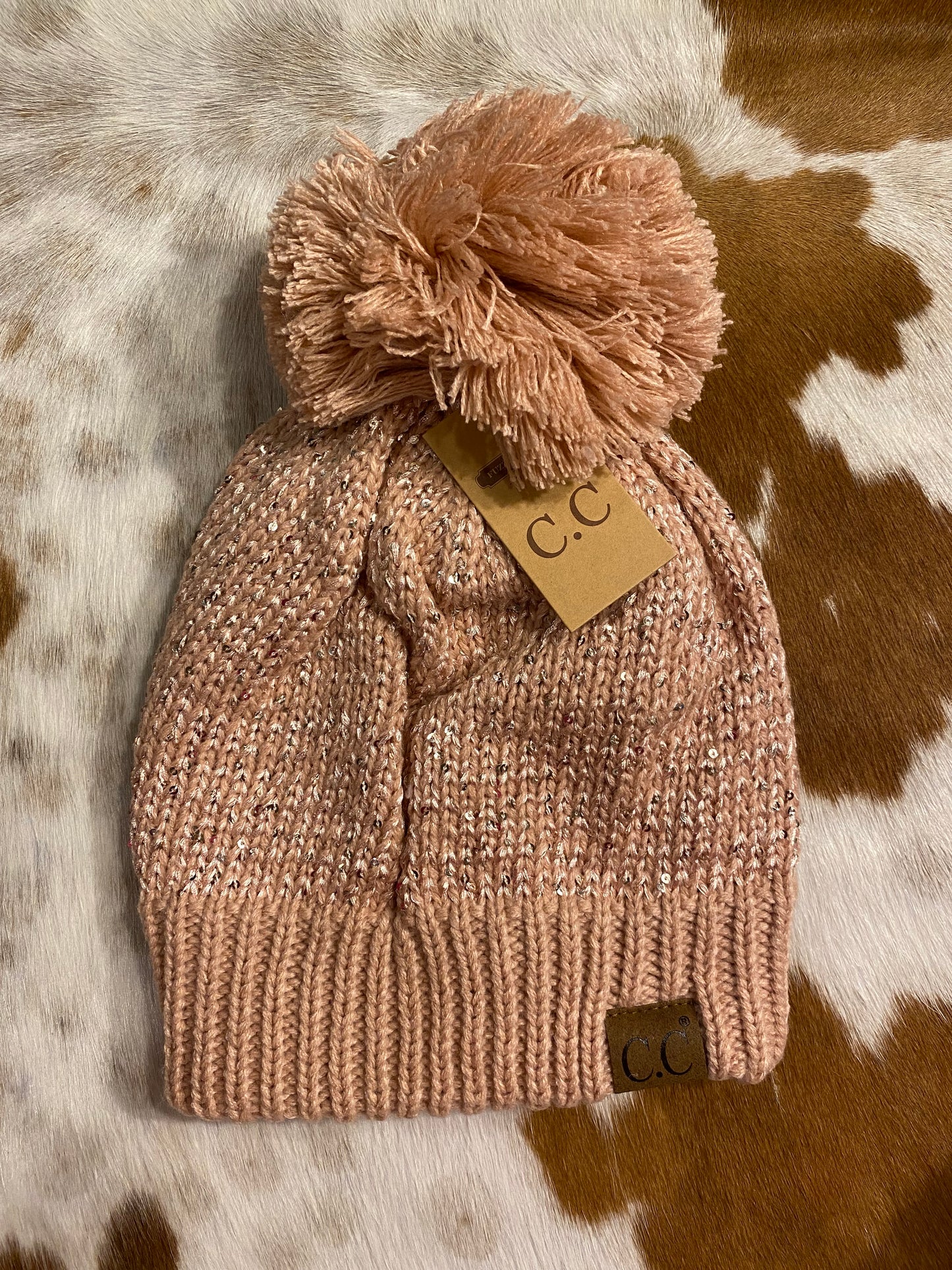 Rose Glitter C.C Beanie