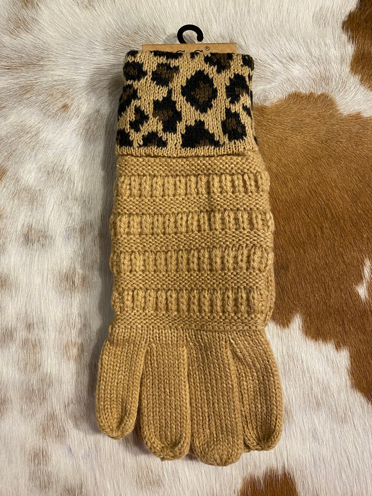 Tan Cheetah C.C Gloves