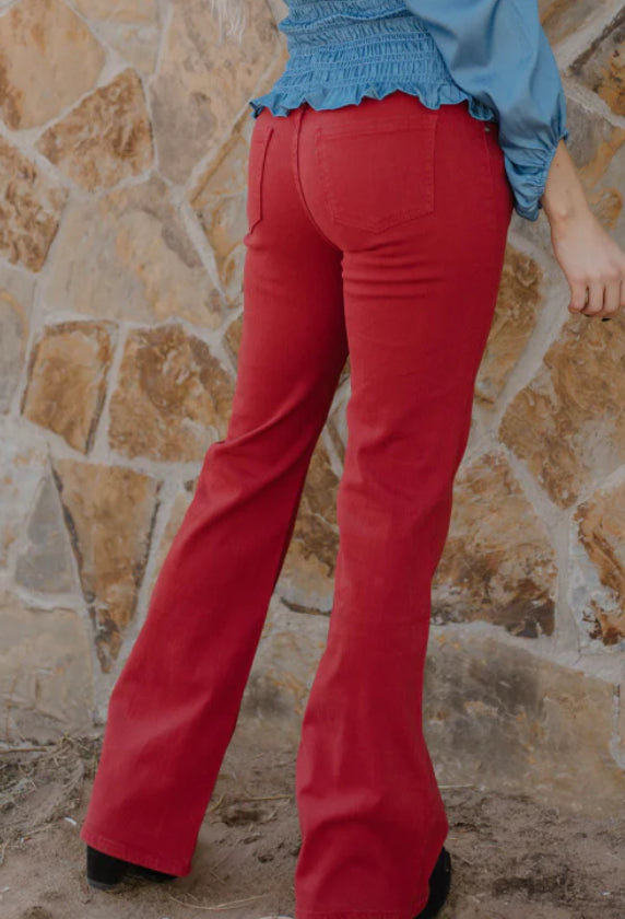 Red Bootcut Jeans