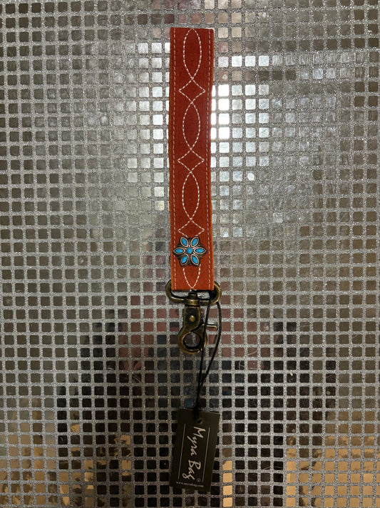 Rust Stitch Key Fob