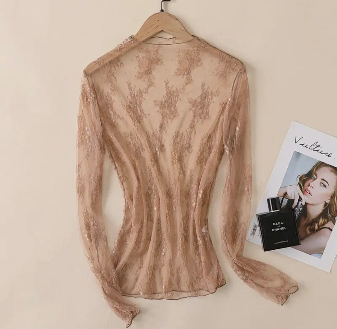 Coffee Mesh Top