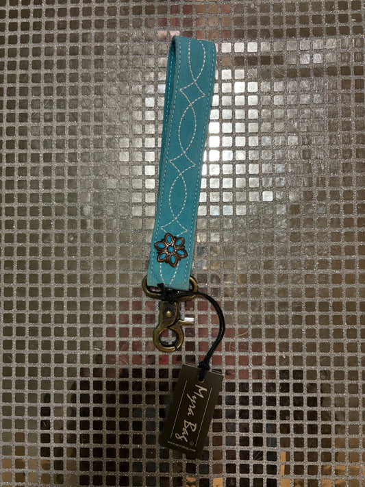 Turquoise Stitch Key Fob