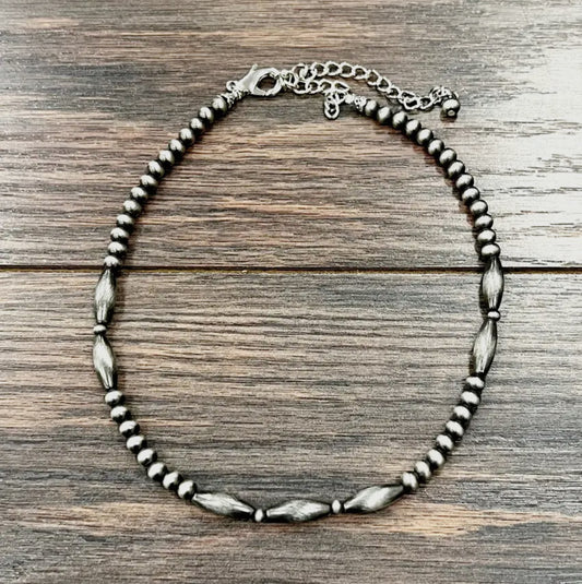 Elongated Navajo Bead Necklace