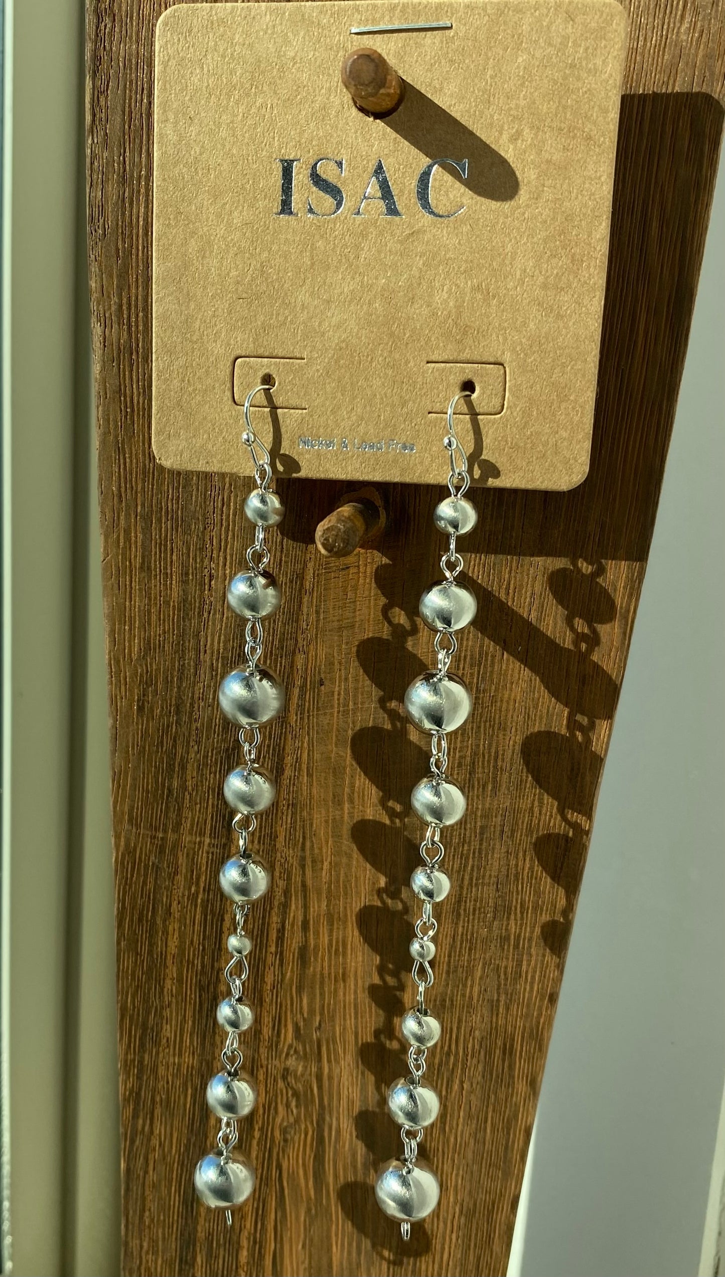 Silver Navajo Peal Earrings