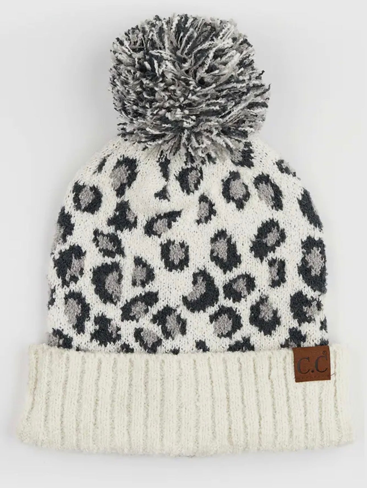 White Cheetah C.C. Beanie