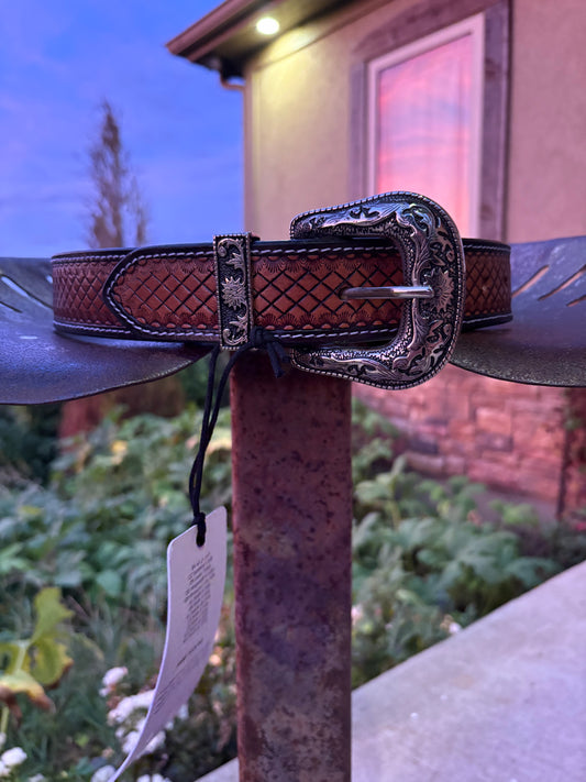 Daisy Hand-Tooled Belt