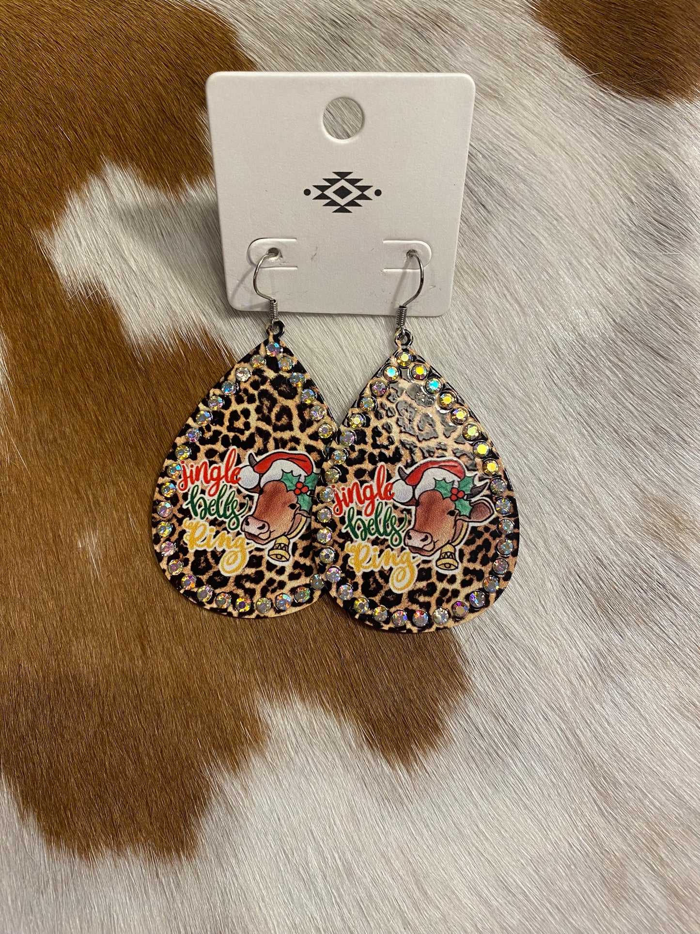 Christmas Cow Earrings