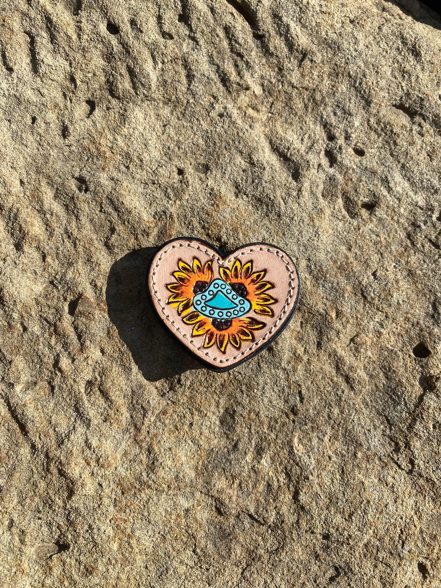 Sunflower Hand-Tooled Pop Socket