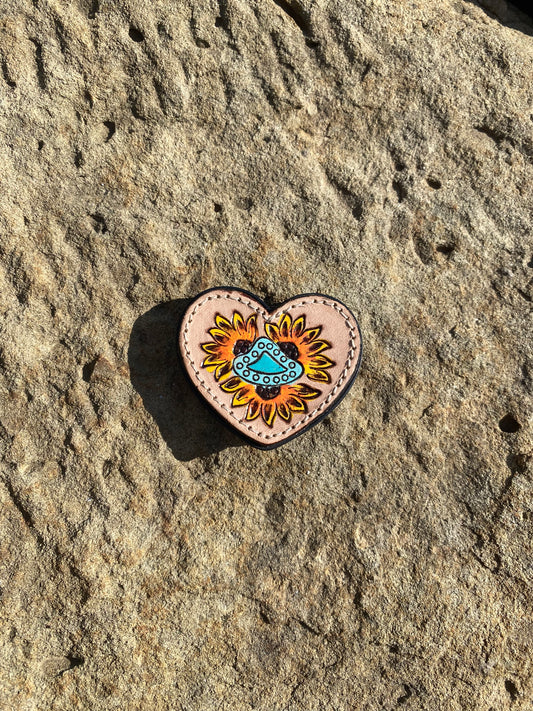 Sunflower Hand-Tooled Pop Socket