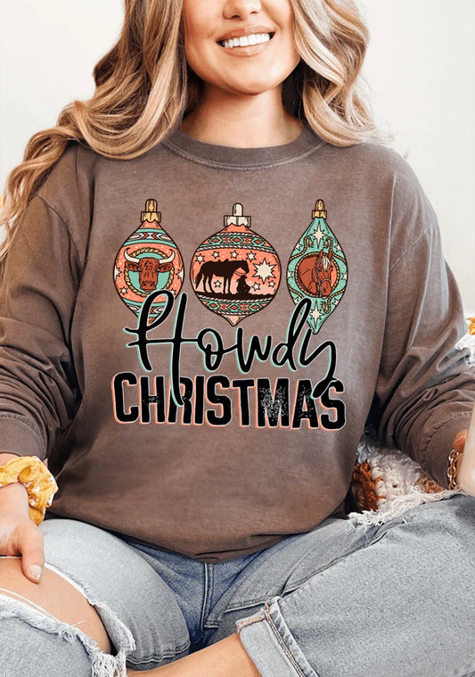 Howdy Christmas Long Sleeve Shirt