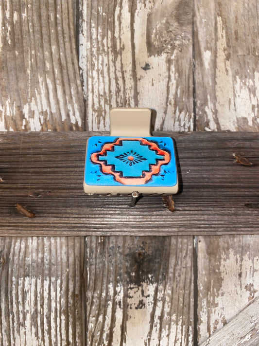 Blue & Orange Claw Clip