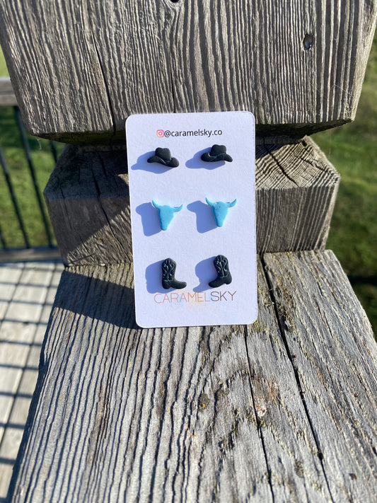 Black & Teal Earrings