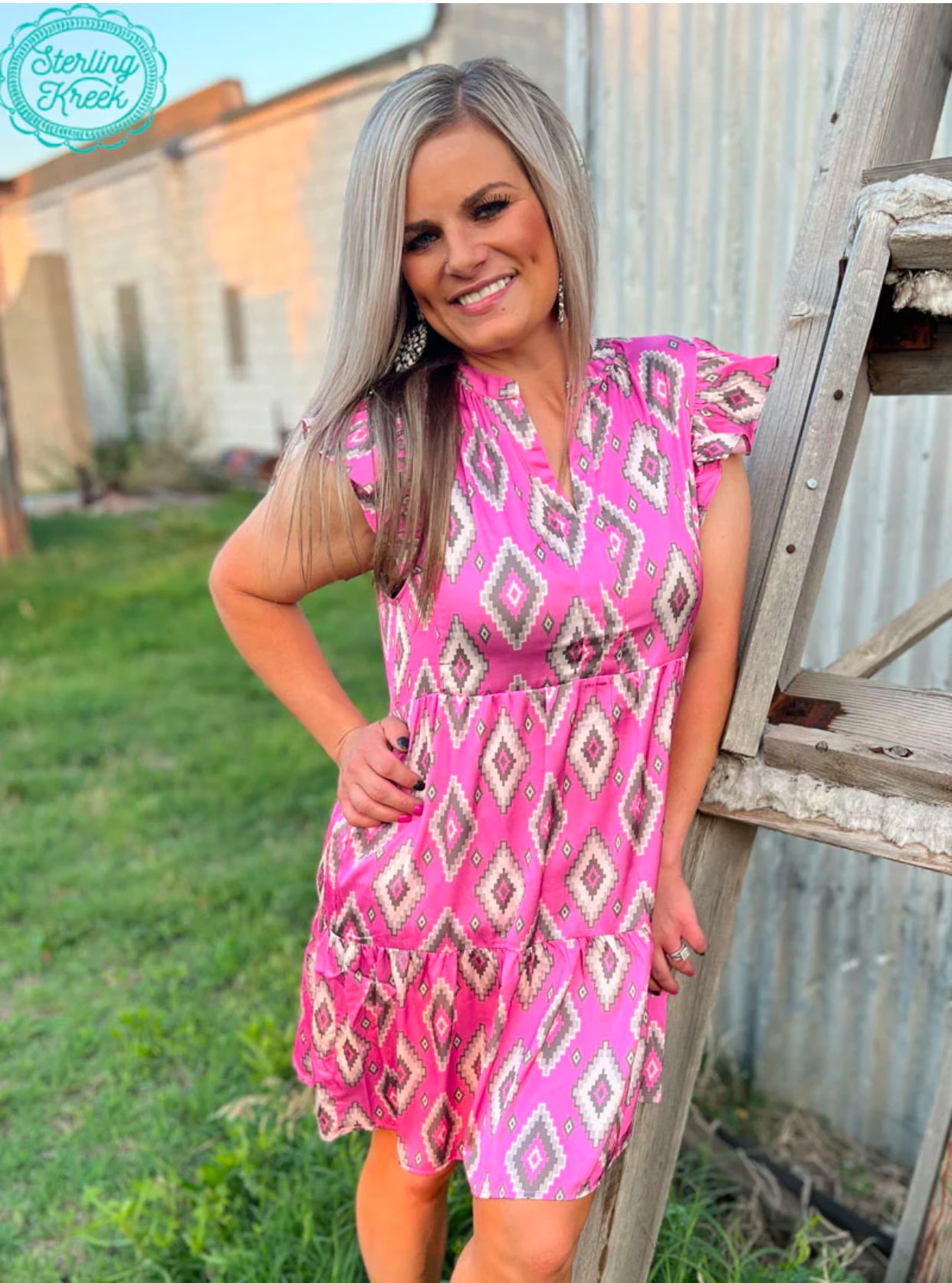 Pink Aztec Dress