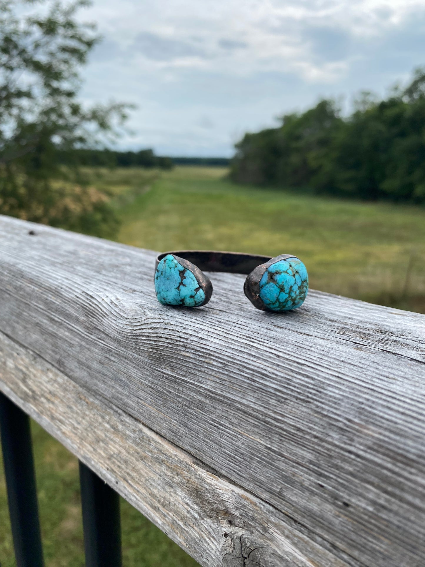 Natural Turquoise Cuff Bangle Bracelet