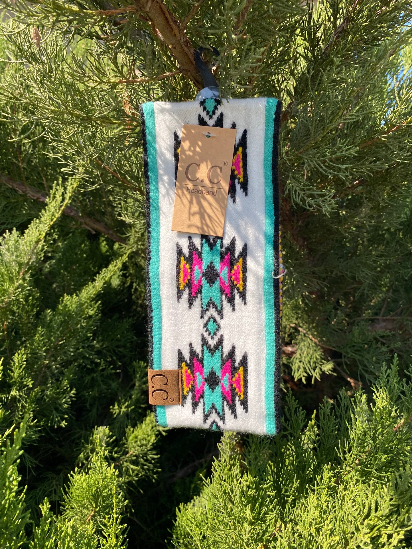 White, Pink, & Turquoise Headband