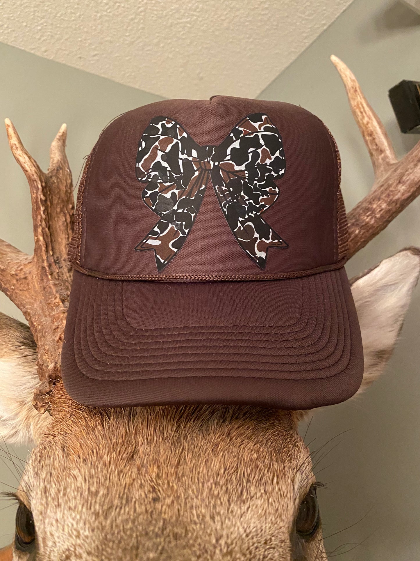 Brown Camo Bow Hat